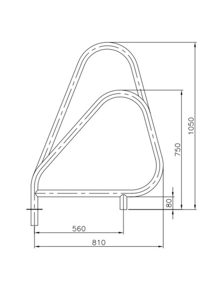 Barandilla piscina ASTRAL mod. Asimetrico AISI316L 00111 (juego 2 barandillas)