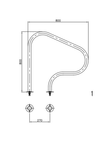 Barandilla piscina ASTRAL mod. 800x800mm...