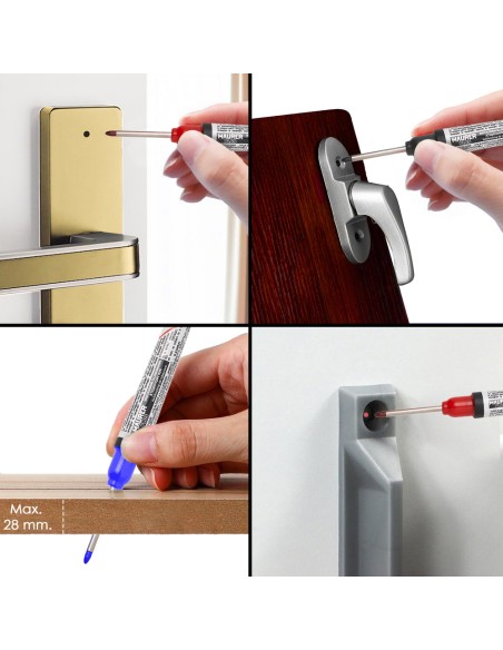 Rotulador marcador punta larga color rojo MAURER 02342552