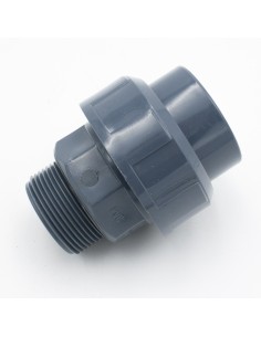 Enlace 3 piezas PVC-U mixto M-H 1½"-50mm PN10 HIDROTEN...