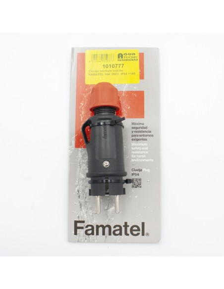 Clavija enchufe macho FAMATEL 16A 250V  IP54 1165
