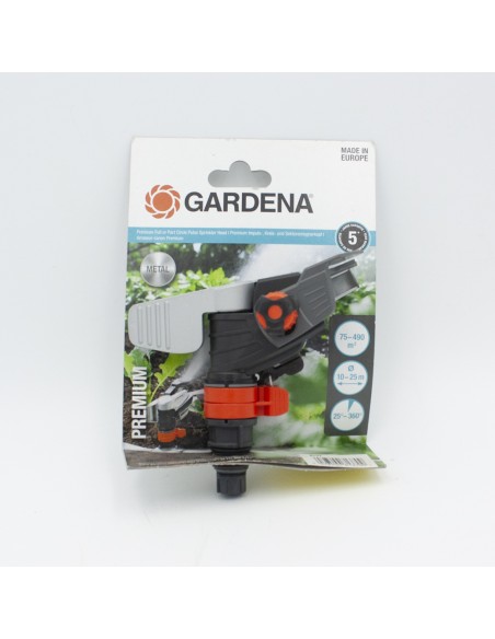 Aspersor emergente impacto GARDENA M 1/2" 25º a 360º 8137-20