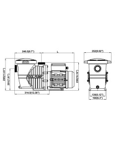 Bomba piscina PQS motobomba 0.75cv mf 1106743 2