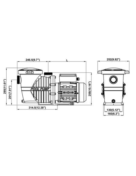 Bomba piscina PQS motobomba 1.50cv mf 1106742