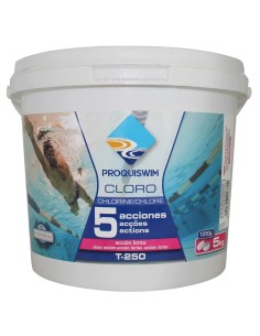 Cloro tabletas PQS PSWIM 5 efectos T-250gr 2705A...