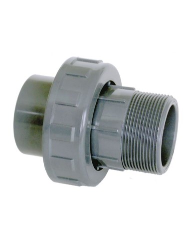 Enlace 3 piezas PVC-U mixto M-H 2" -    50mm...