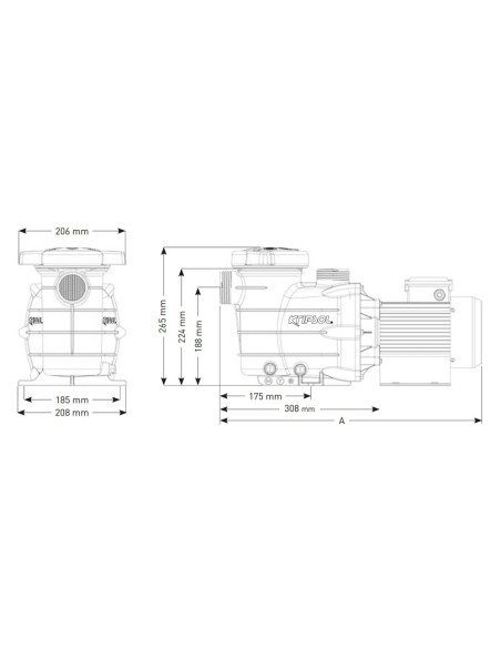 Bomba piscina KRIPSOL S2 0.50cv mf S2-050ME2