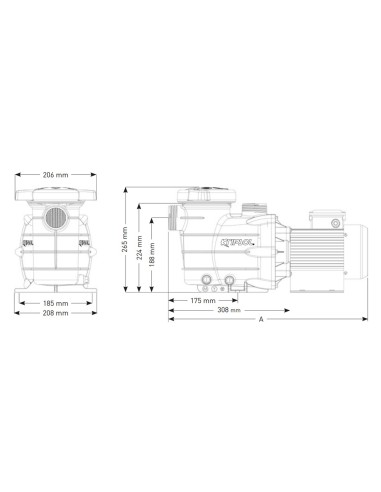 Bomba piscina KRIPSOL S2 1.00cv mf S2-100ME2