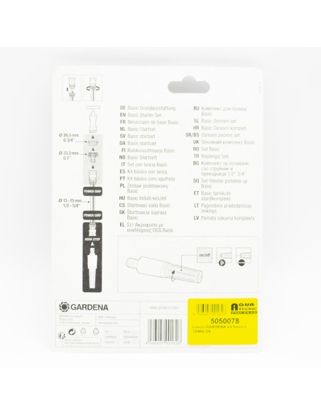 Lanza manguera jardin GARDENA kit basico 18960-29