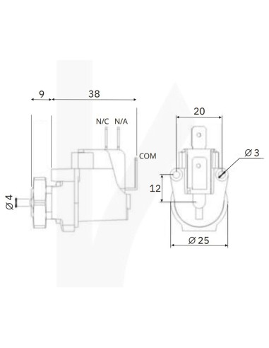 Interruptor neumatico HERGA interruptor simple...