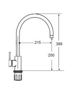 Grifo cocina fregadero EMB monomando Focus-2007 EM-140F2007 2