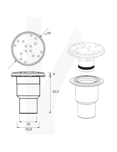 Boquilla soplante piscina/spa IRIS soplante...