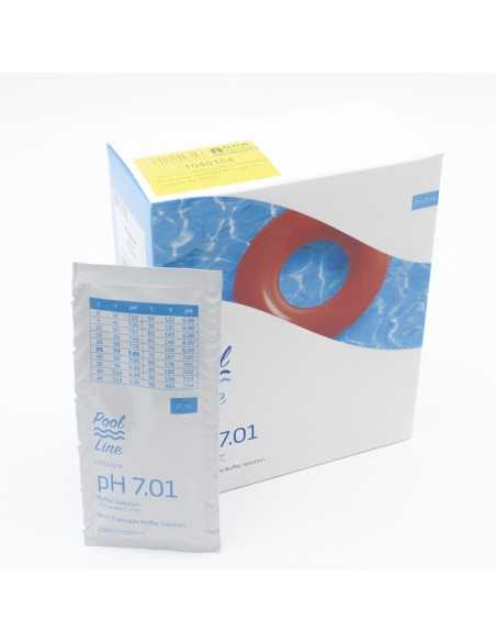 Solucion calibracion PH 7.01 HANNA caja 25 sobres de 20ml HI700074P Pool Line