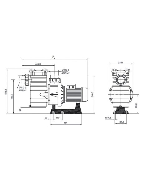 Bomba piscina HAYWARD HCP4200 10.00cv tf IE3 HCP421003E (antigua KAL)