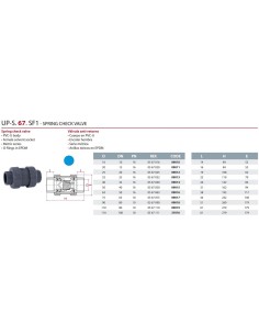 Valvula antiretorno PVC-U   63mm PN16 CEPEX con muelle... 2